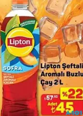 LİPTON ŞEFTALİ AROMALI BUZLU ÇAY SOĞUK 2 L fiyat ve kampanya bilgisi